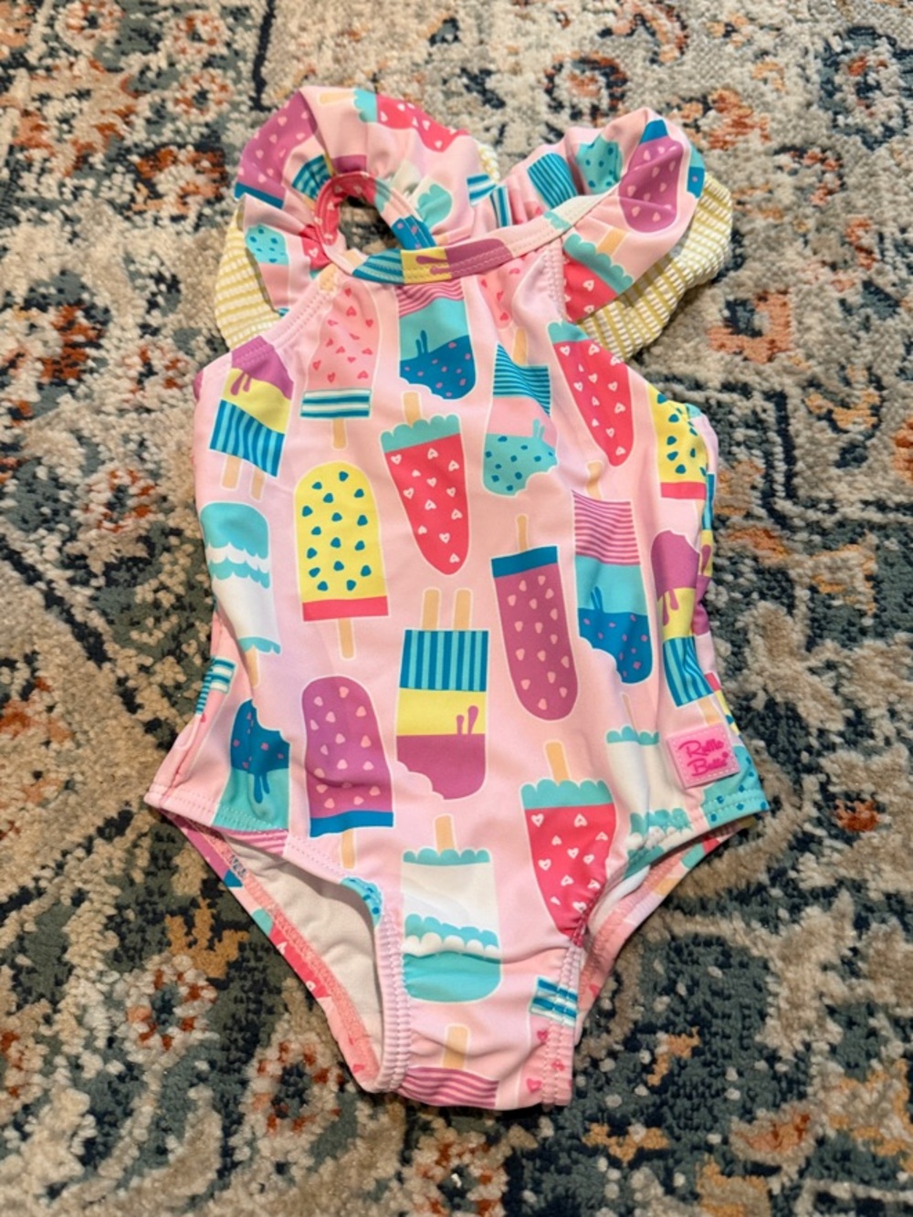 Ruffle Butts Pink Popsicle Print One-Piece Swimsuit